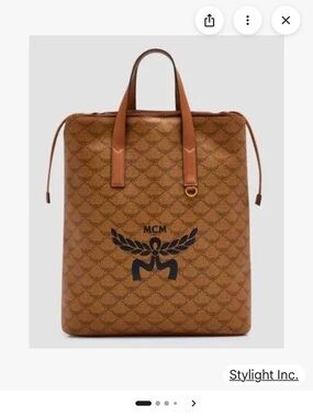 MCM Himmel Drawstring Backpack In  with Dust Bag